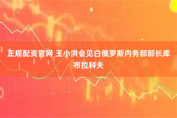 正规配资官网 王小洪会见白俄罗斯内务部部长库布拉科夫